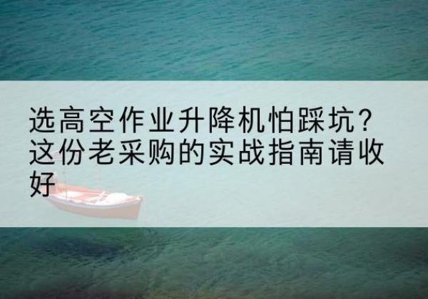 三元高空作业升降机厂家推荐-选高空作业升降机怕踩坑？这份老采购的实战指南请收好